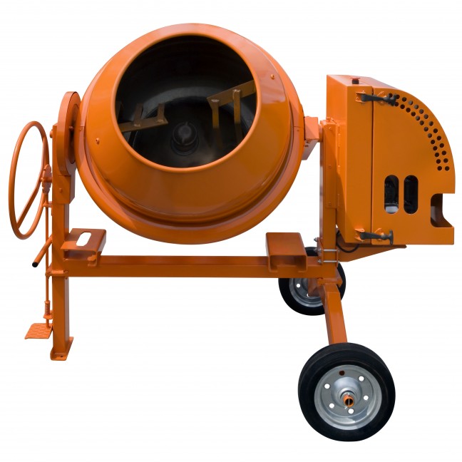 Concrete mixer isolated with clipping path